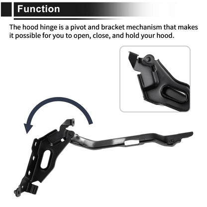 Hood Hinges for Ford F-150 2015-2020 Front Bonnet Bracket 2 x Covers