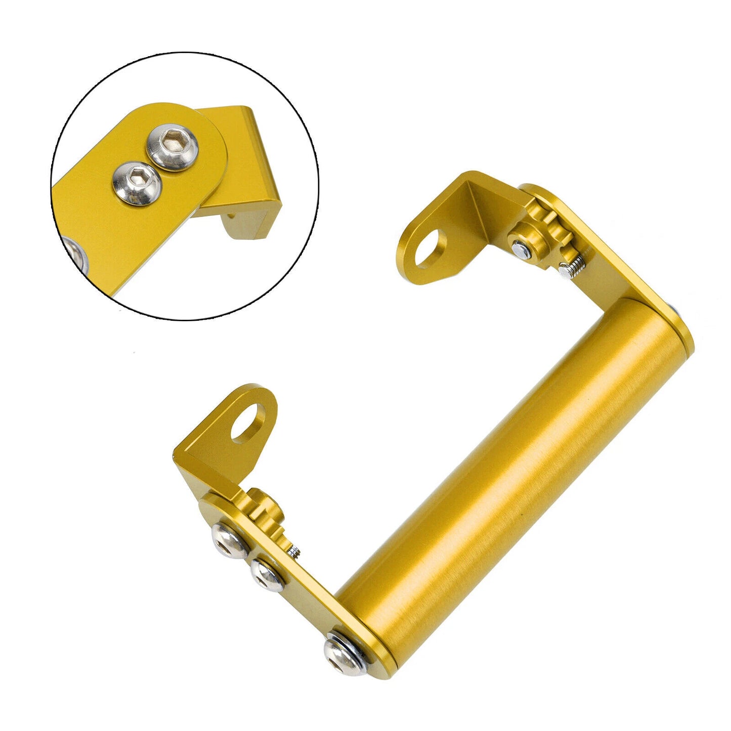 22mm CNC Gold Phone Holder for Motorcycle