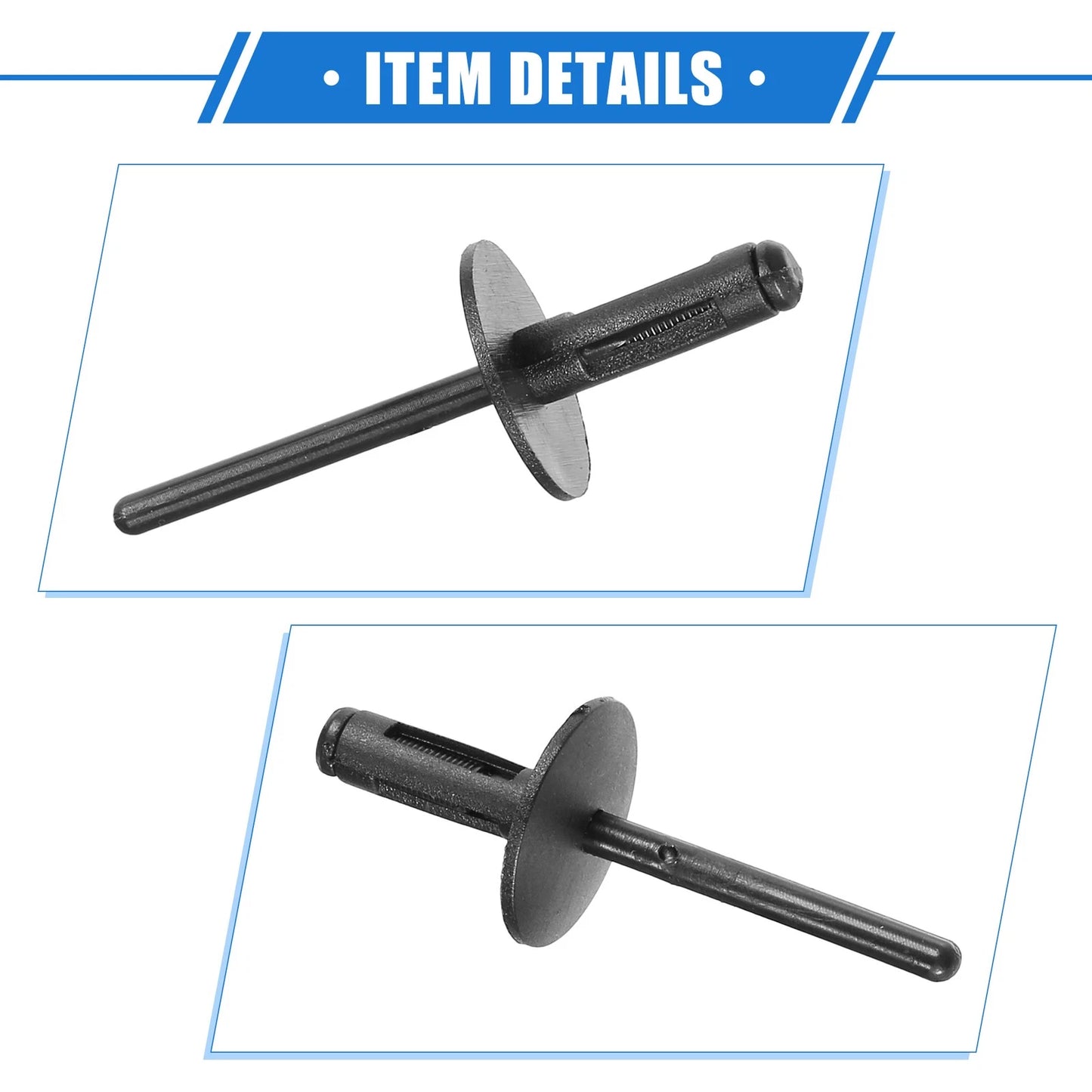 10 x Fender Liner Rivets for BMW X1 (2013-2023) - Durable Plastic Black