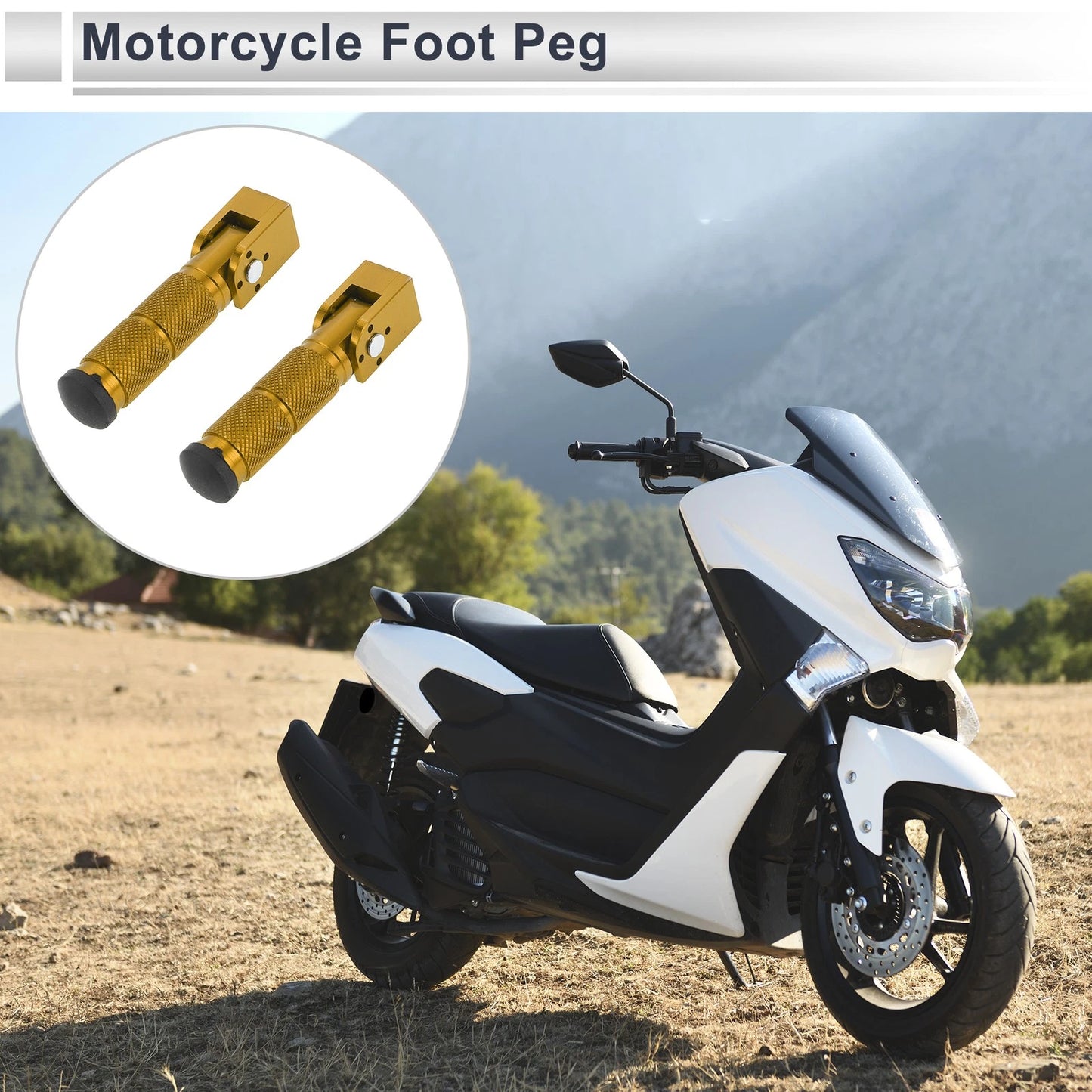 2 x Rear Foot Pegs for Motorcycle