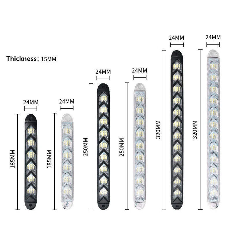 9LED Amber/Red LED Flowing Strip Lamp for Car Turn Signal Light
