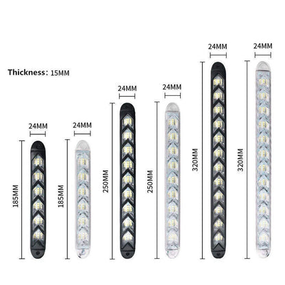 9LED Amber/Red LED Flowing Strip Lamp for Car Turn Signal Light