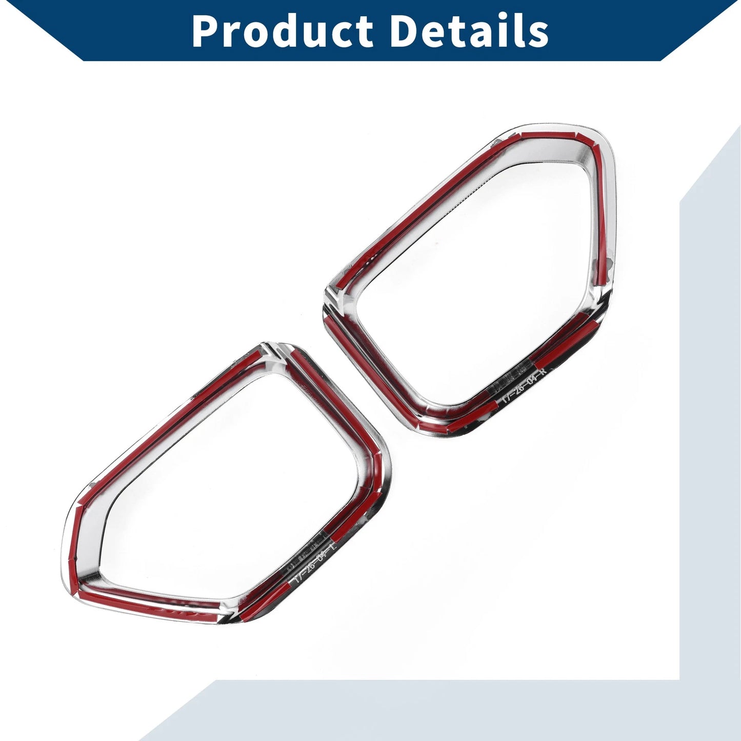 Pair Rear Lights for Subaru XV Crosstrek (2017-2019) Silver Tone