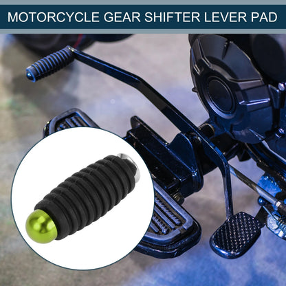 Motorcycle Gear Shifter Lever Shift Pedal Pad Rubber Universal Green 1 Pcs
