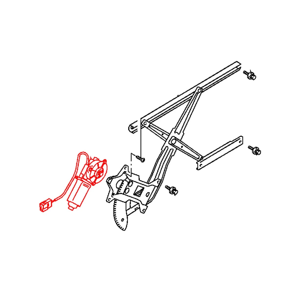 Front Door Power Window Regulator Motor for Mitsubishi Triton L200 1996-2006