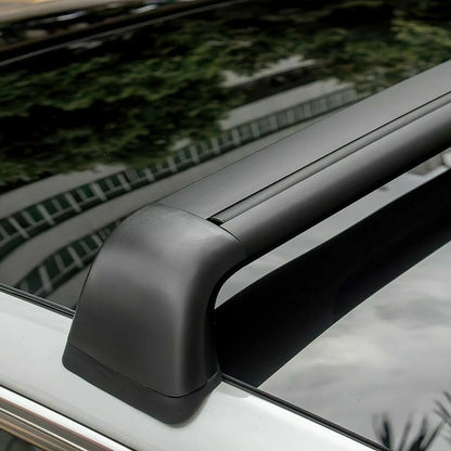 4x Black Roof Rack Cover Rail End Shells for Tesla Model 3 (2017–2023)