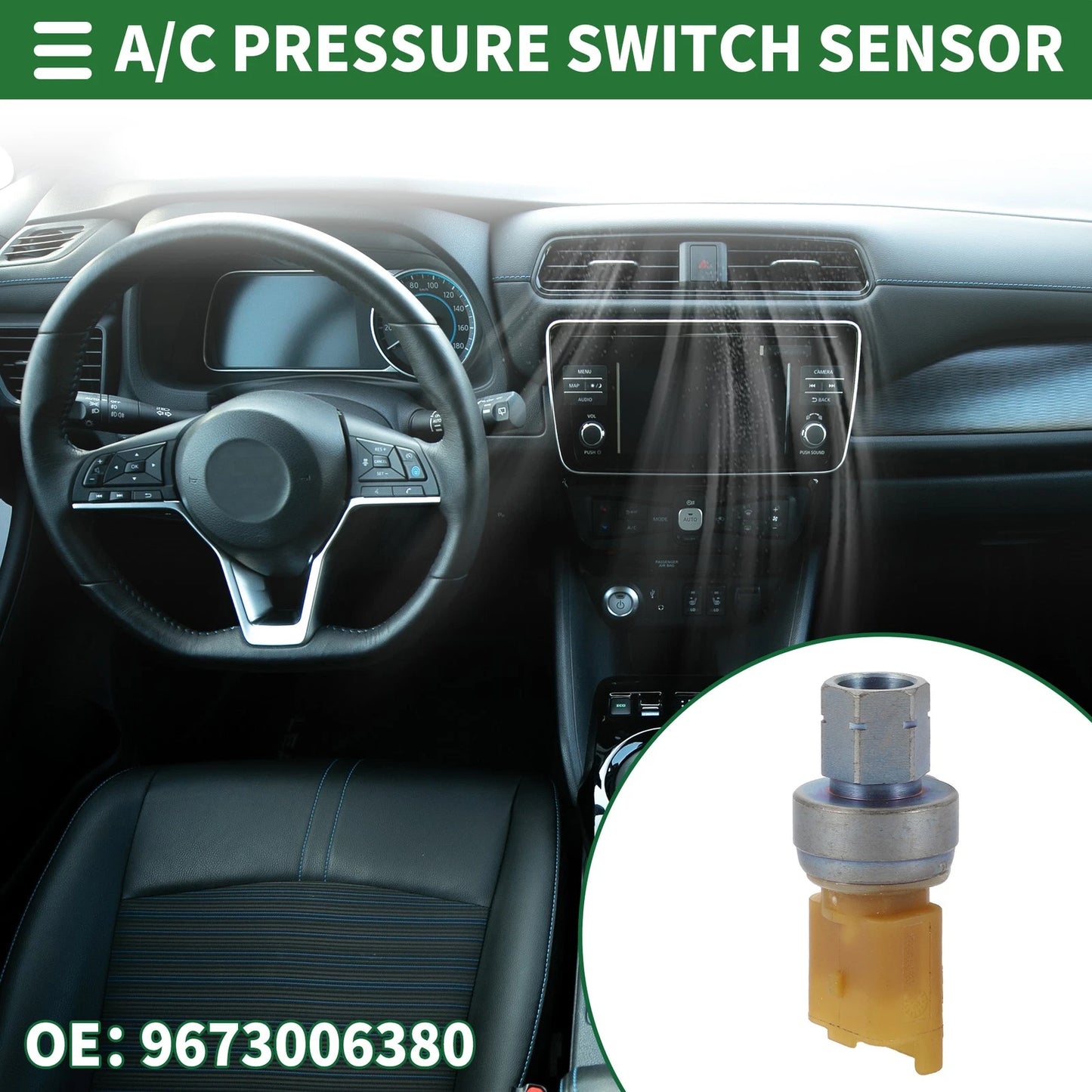 A/C Pressure Switch Sensor for Peugeot Partner (2008-2019) 1 x Pcs