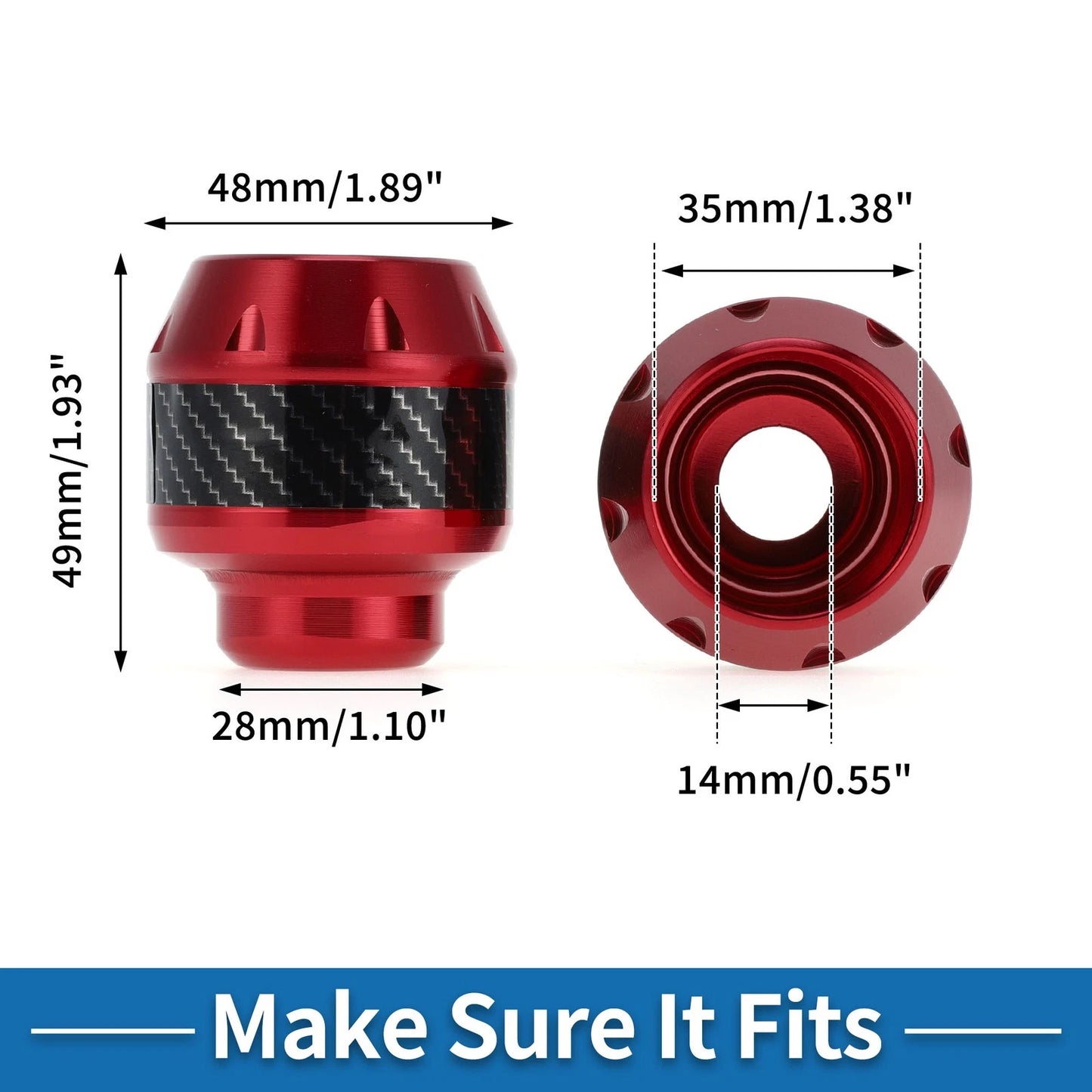 Frame Sliders Aluminum Alloy Red 2 x for Motorcycle