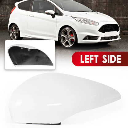 Left Side Rearview Mirror Cover for 2011-2017 Ford Fiesta MK7 - White