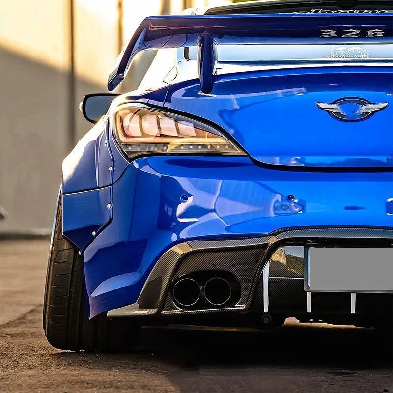 Carbon Fiber Rear Bumper Lip Diffuser for Hyundai Genesis Coupe 2009-2016