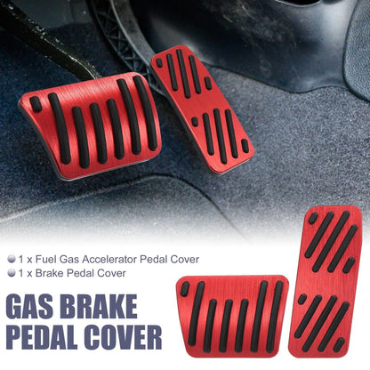 Car Brake Pedal Pad & Gas Accelerator Cover for Jeep (2016-2021) Red
