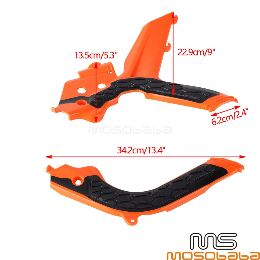 Dirt Bike Frame Guards Protector Orange for KTM EXC-F 250 350 450 500 (2020-2023)
