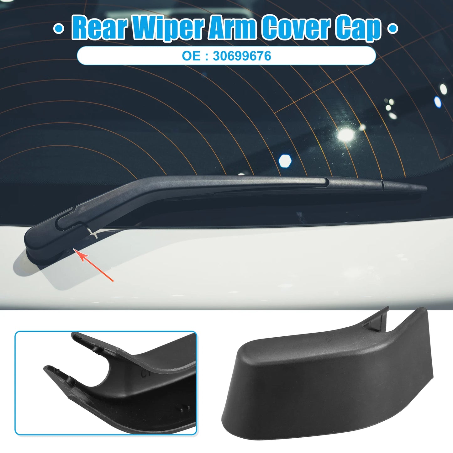 Rear Windshield Wiper Arm Nut Cover for Volvo XC90 (2007-2010)