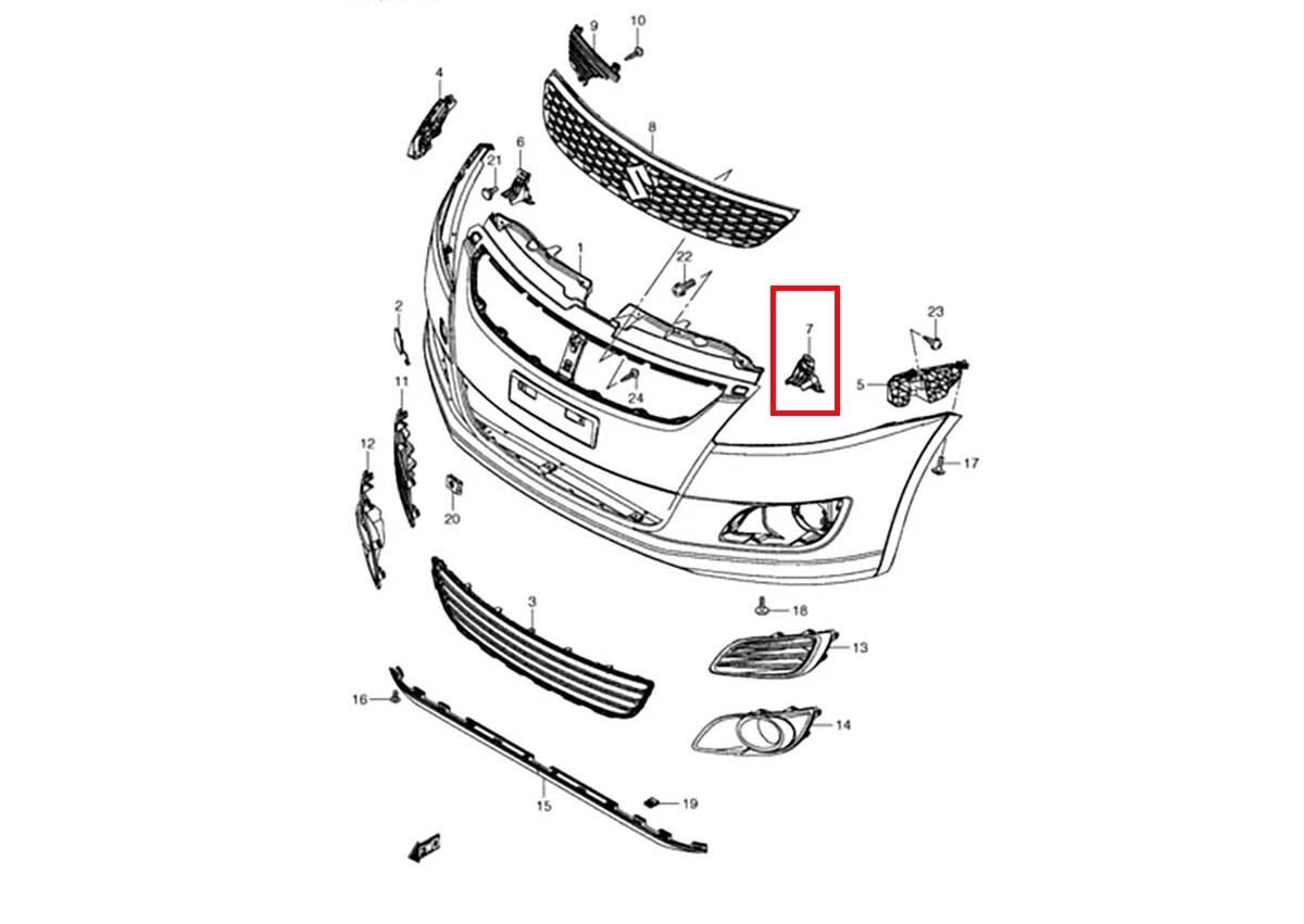 Left Front Bumper Bracket for Suzuki Swift (2011-2017)