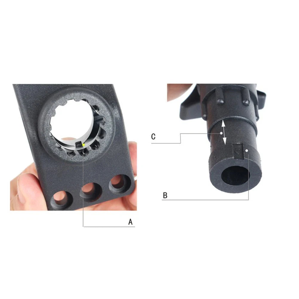 ABS Fishing Rod Holder with Adjustable Side Rail Mount for Kayak/Boat