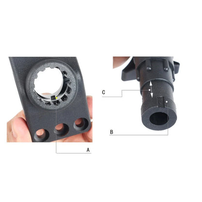 ABS Fishing Rod Holder with Adjustable Side Rail Mount for Kayak/Boat