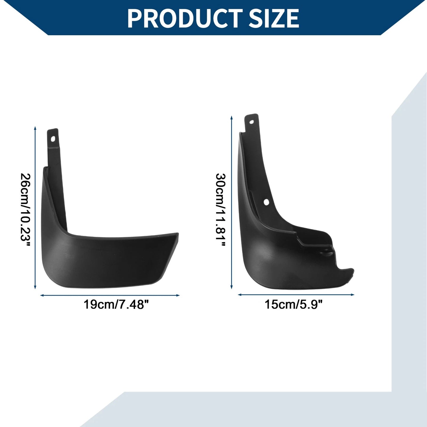 Mud Flaps Splash Guards 2 x Front & Rear for Toyota Vitz (2005-2010)