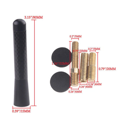 3 Inch Carbon Fiber Car Antenna Kit for Universal Models (2023)