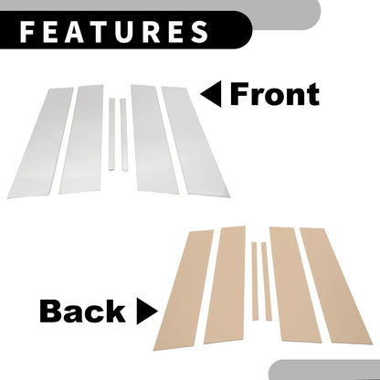 6 Pcs Car Pillar Window Trim for Lexus Sedan 2021-2023 Chrome Silver