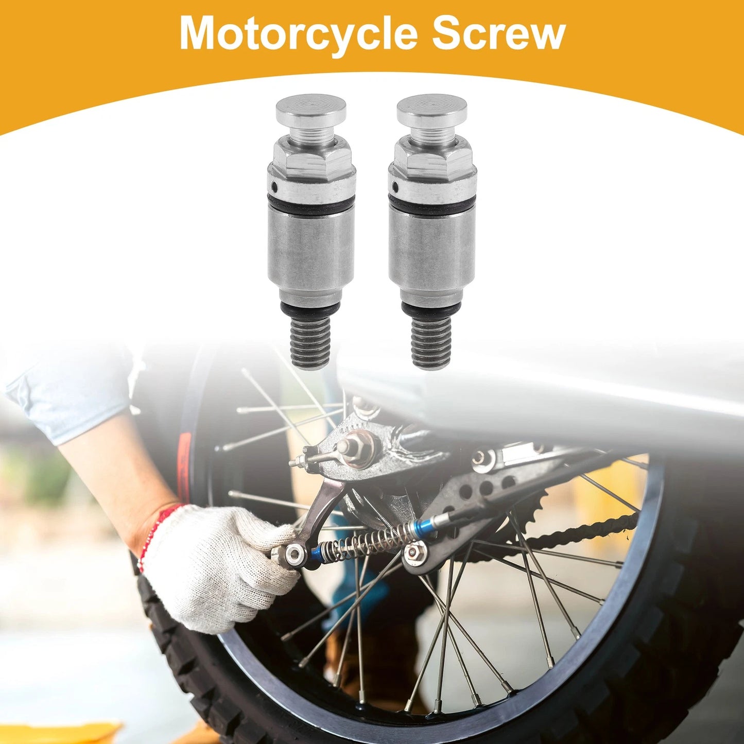 Motorcycle Screw 2 x M5x0.8 Fork Bleeder Valve Metal Silver Tone for Motorcycle