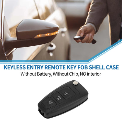3 x Keyless Entry Remote Key Shell Case for Ford Fiesta Kuga Focus Transit