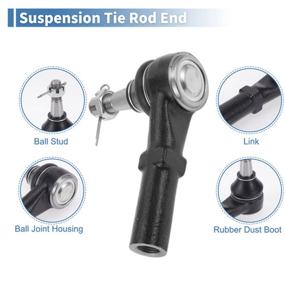 4x Front Inner/Outer Tie Rod End Link for GMC Sierra 2500HD (2011 - 2019)