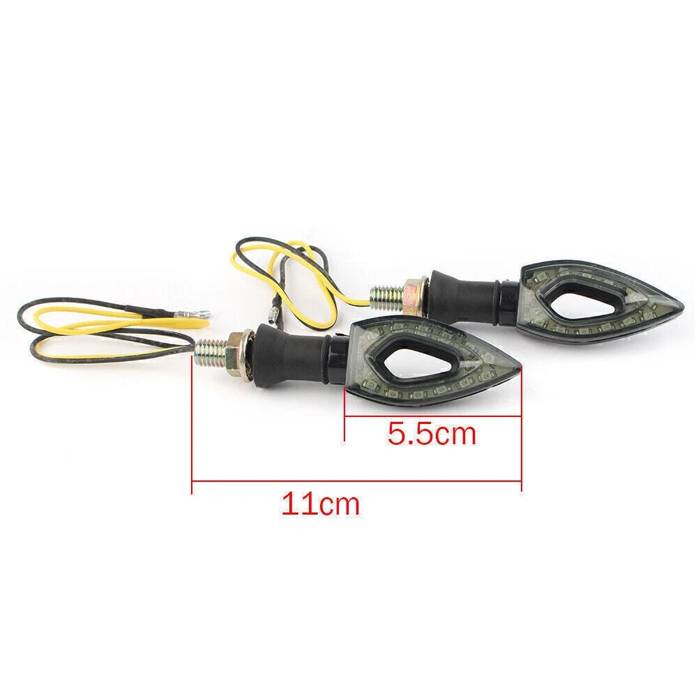 2 x LED Amber Turn Signal Lights for Yamaha Motorcycle