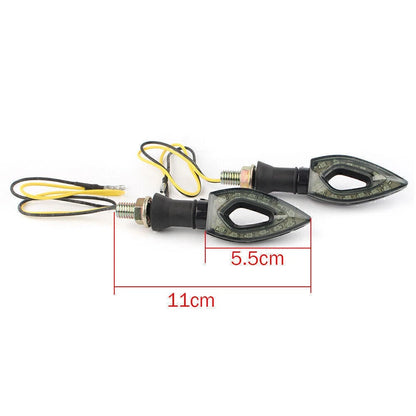 2 x LED Amber Turn Signal Lights for Yamaha Motorcycle