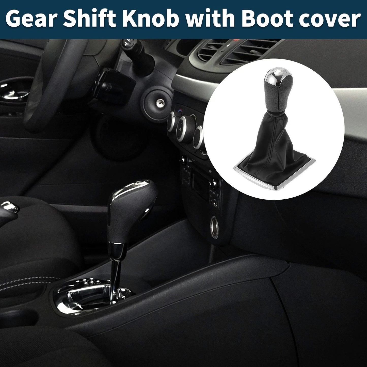 5 Speed Manual Gear Shift Knob & Cover for Ford Focus (2000-2011)