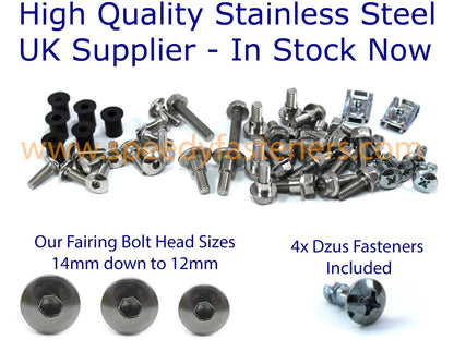 Inox Fork Head Bolts & Dzus Pins for Honda CBR600F Hurricane F1