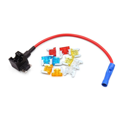 Low Profile Mini Blade Style Fuse Holder Tap for Car (5A, 10A, 15A, 20A, 25A)