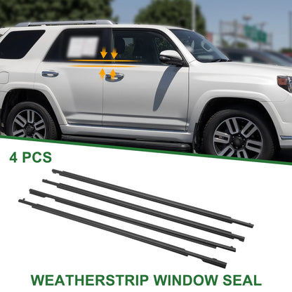 4pcs Weatherstrip Window Seal for Toyota 4Runner (2010–2016)