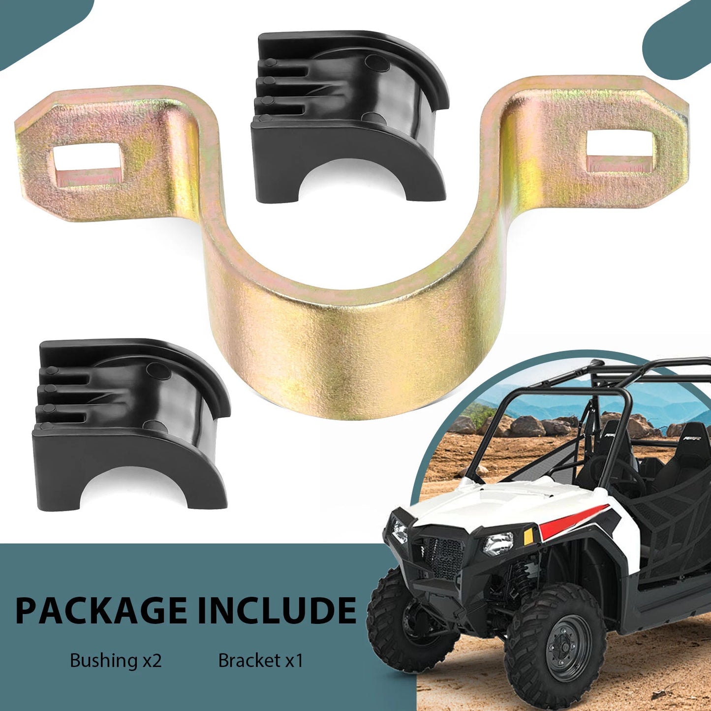 7/8 in Rear Stabilizer Bar Bushings Bracket for Polaris RZR 570 Ranger 900 1000 (2012–2014)