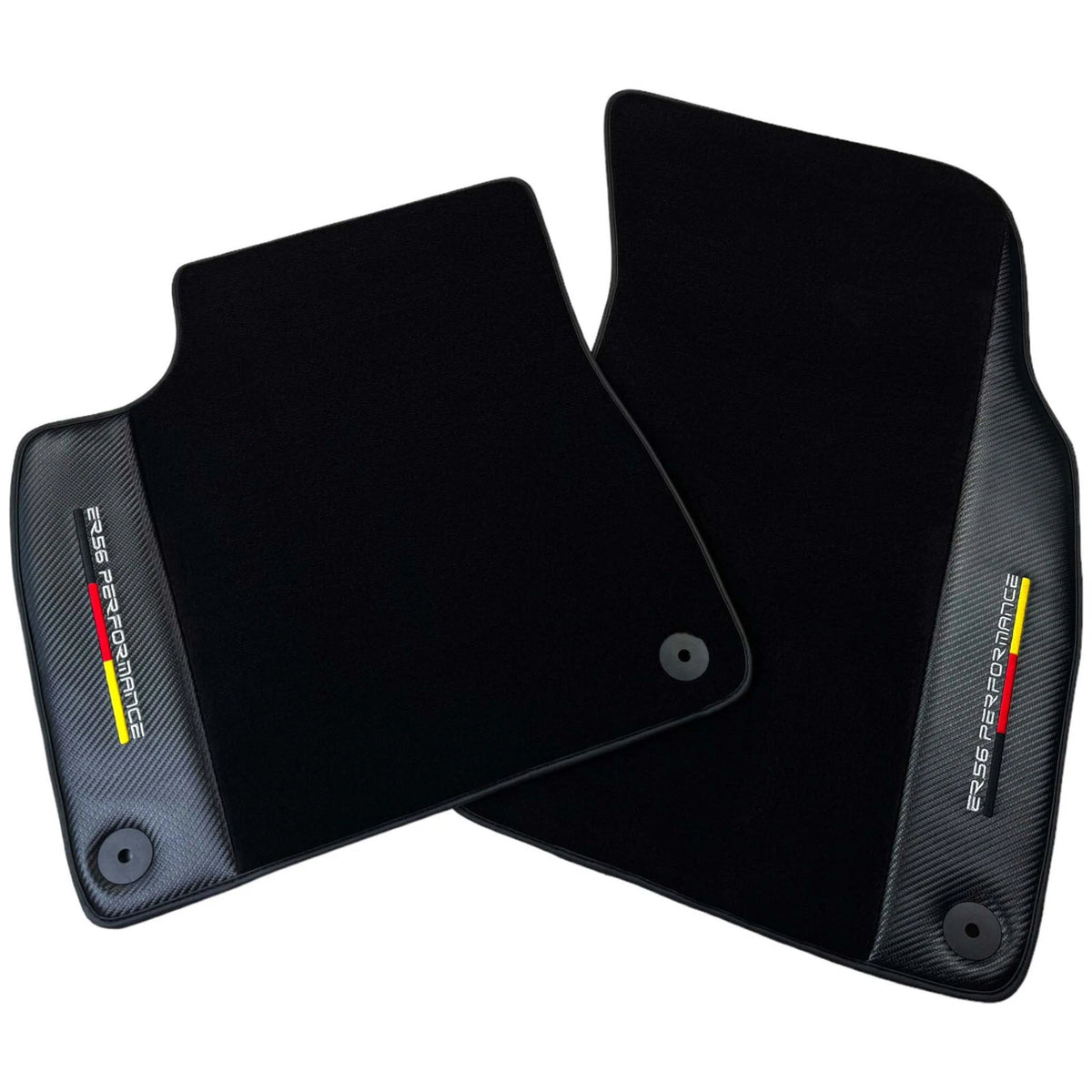 Black Floor Mats for Audi Q5 8R Hybrid (2008-2017) with Carbon 2 x Set