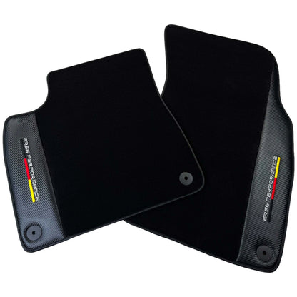 Black Floor Mats for Audi Q5 8R Hybrid (2008-2017) with Carbon 2 x Set