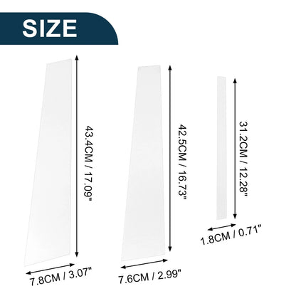 6 Pcs Door Pillar Window Trim for Honda Accord (2008-2012) Chrome Silver Tone