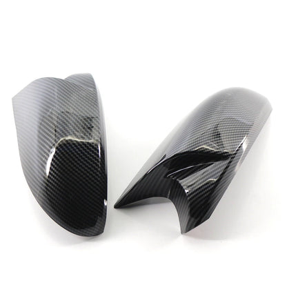 Gloss Black Rearview Mirror Cover Caps for BMW E81 E82 E87 E88 E90 E91 E92 (2007-2013)