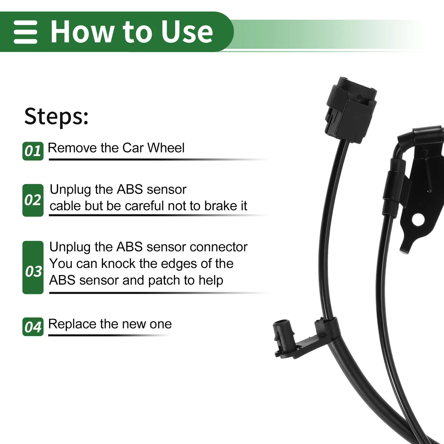 ABS Wheel Speed Sensor for Toyota Soluna Vios (2002-2013) Rear Left