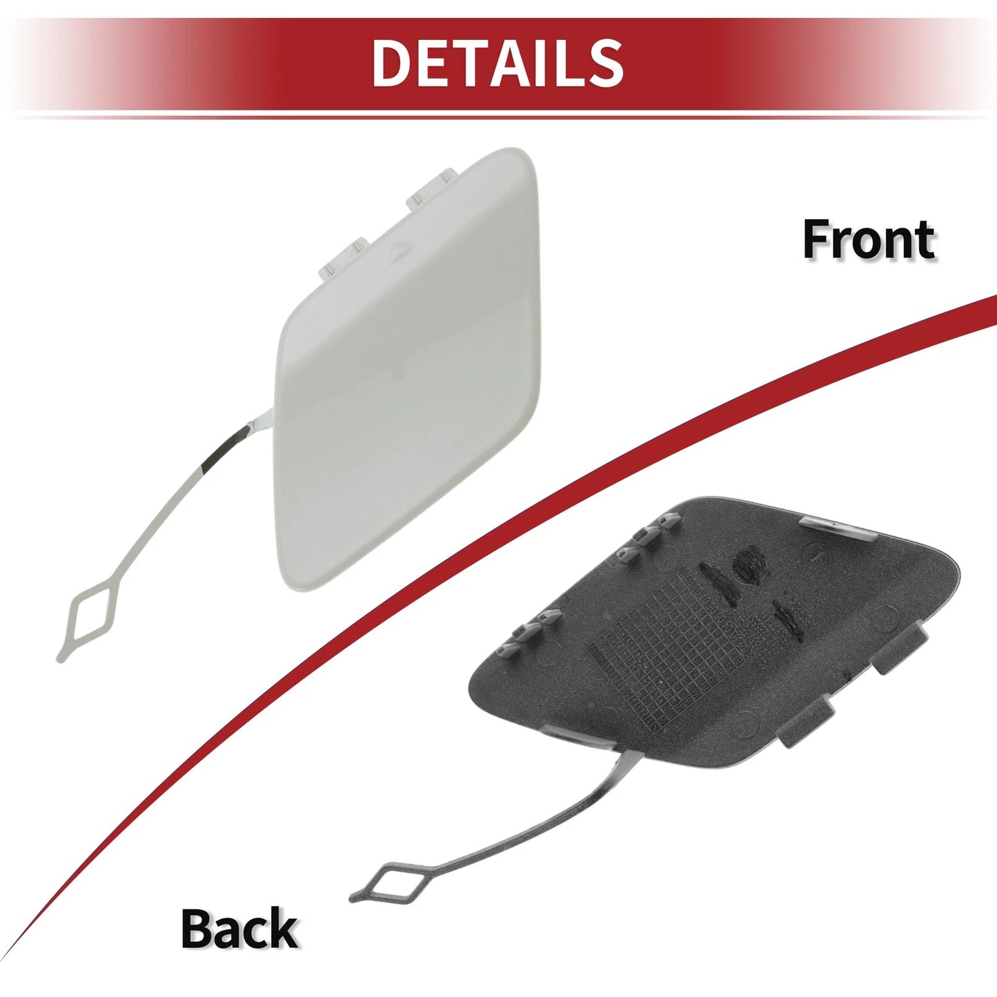 1 Pcs Rear Tow Hook Cover for BMW 428i White (2014 - 2016)