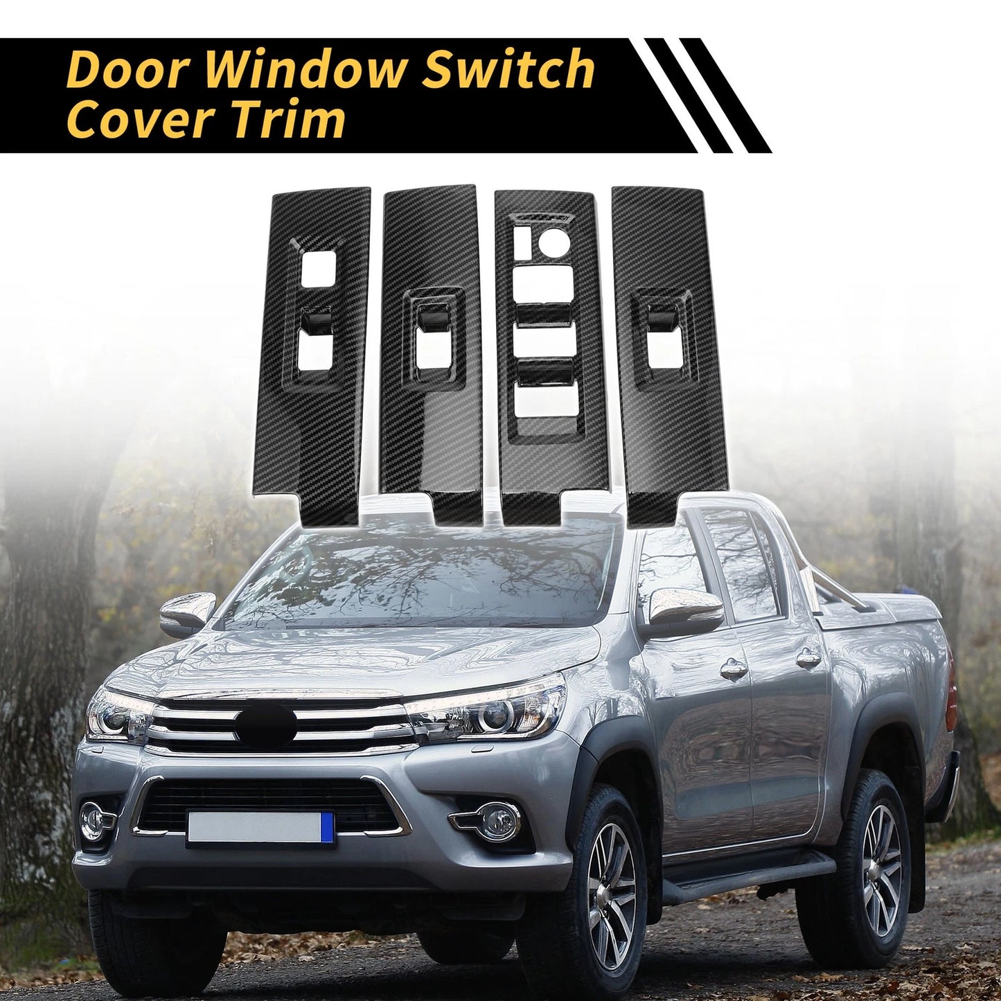 Door Window Switch Panel Cover Set for Toyota Tundra (2022–2024)