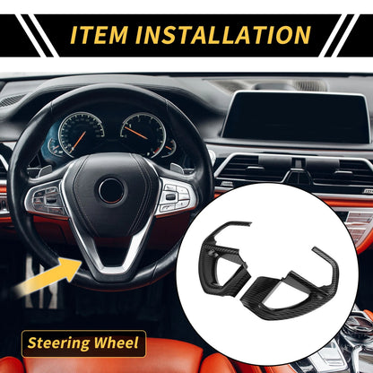 Carbon Fiber Steering Wheel Cover Trim for Toyota Tundra (2022-2024)