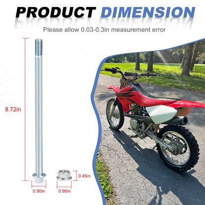 Rear Axle Bolt With Nut For Honda XR 80R 100R / CRF 80F 100F (1985-2013)