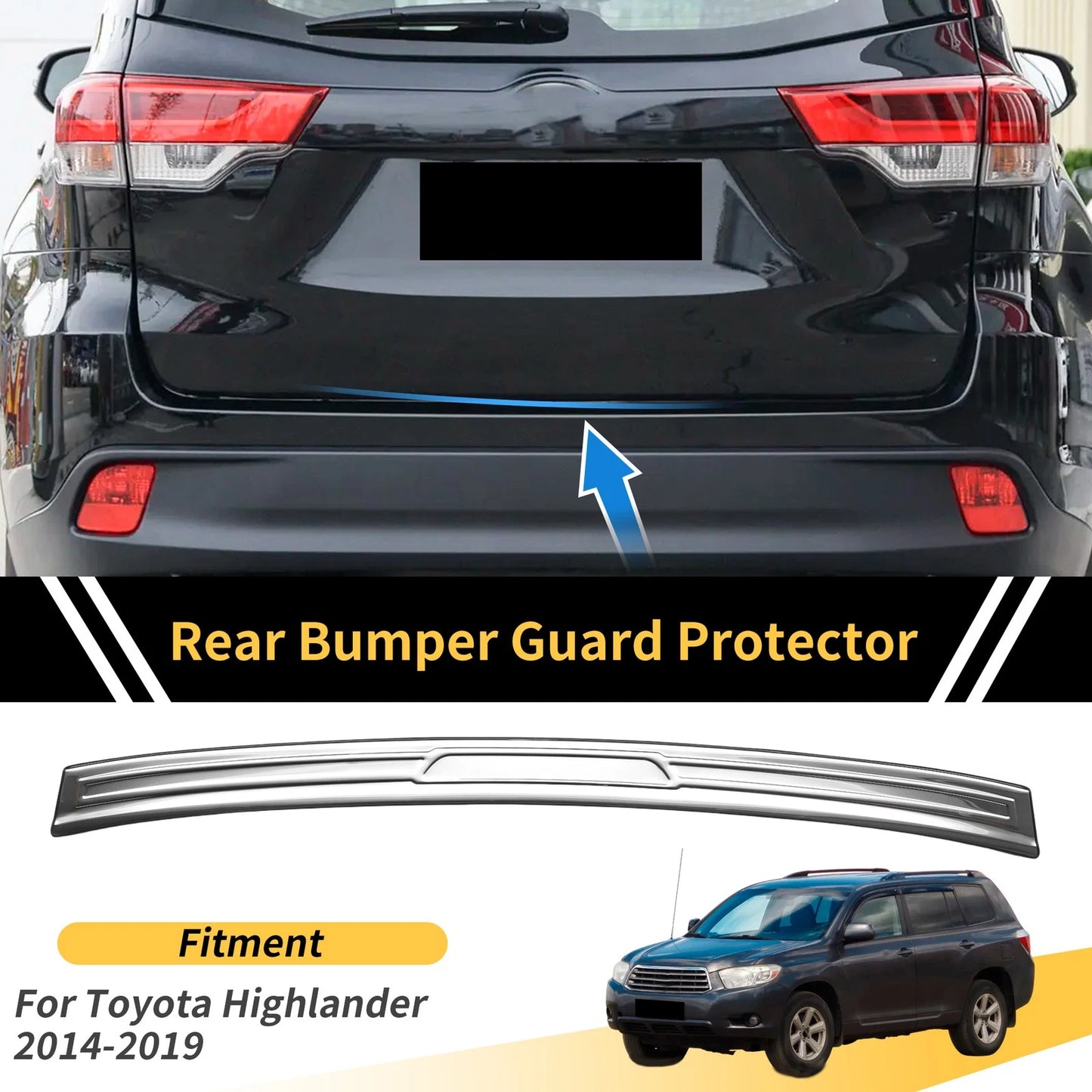 1 Pc Bumper Guards for Toyota Highlander (2014–2019)