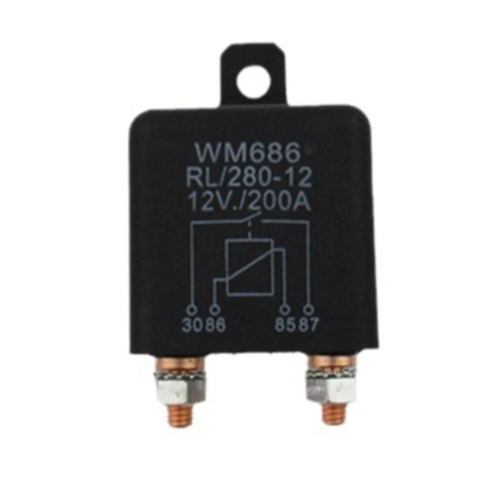 Heavy Duty 12V 200 Amp Relay Switch for Car/Boat/Van - 2 Pin ON/OFF