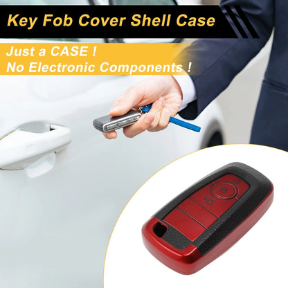 Red TPU Silicone Key Fob Cover for Ford Mondeo (2015-2022)