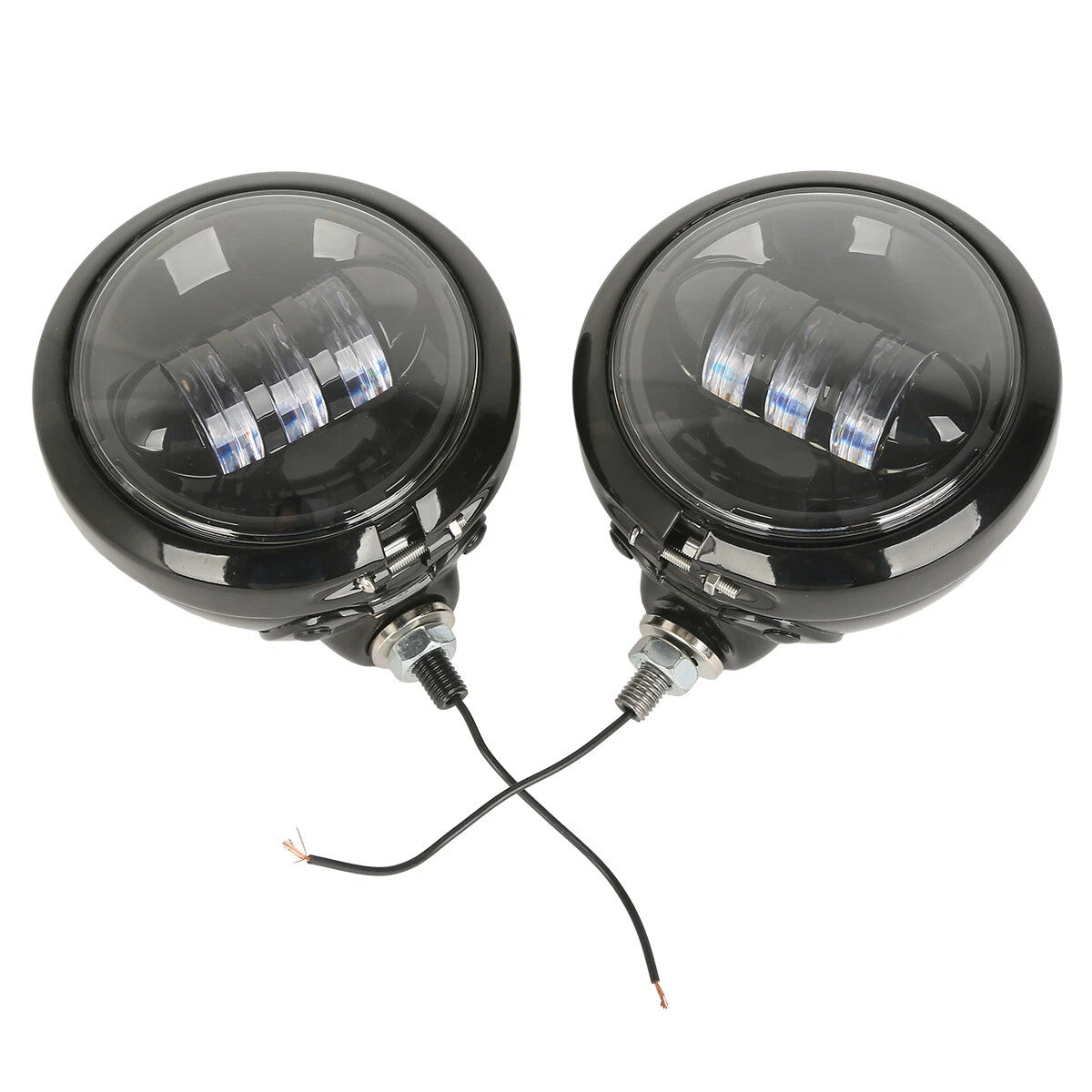 4.5" Black LED Auxiliary Spot Fog Lights for Harley