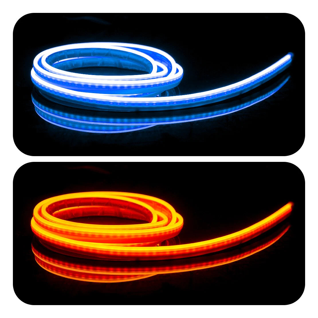 Dynamic LED Hood Light Strip for 2M Car Daytime Running & Turn Signal Lights