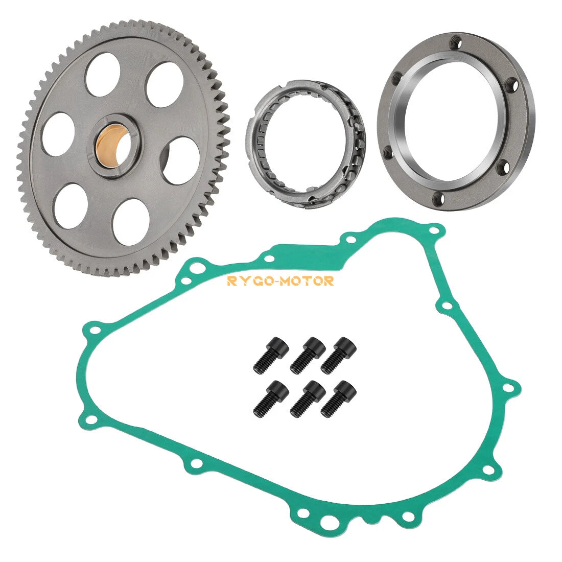 Starter Clutch One Way Gear Bearing W/Gasket for Yamaha Grizzly/Kodiak 400-450