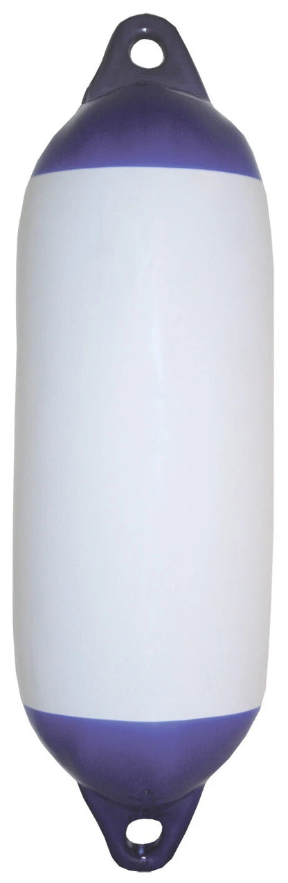 Heavy Duty Boat Fender Mooring White/Blue PVC 620mm x 210mm