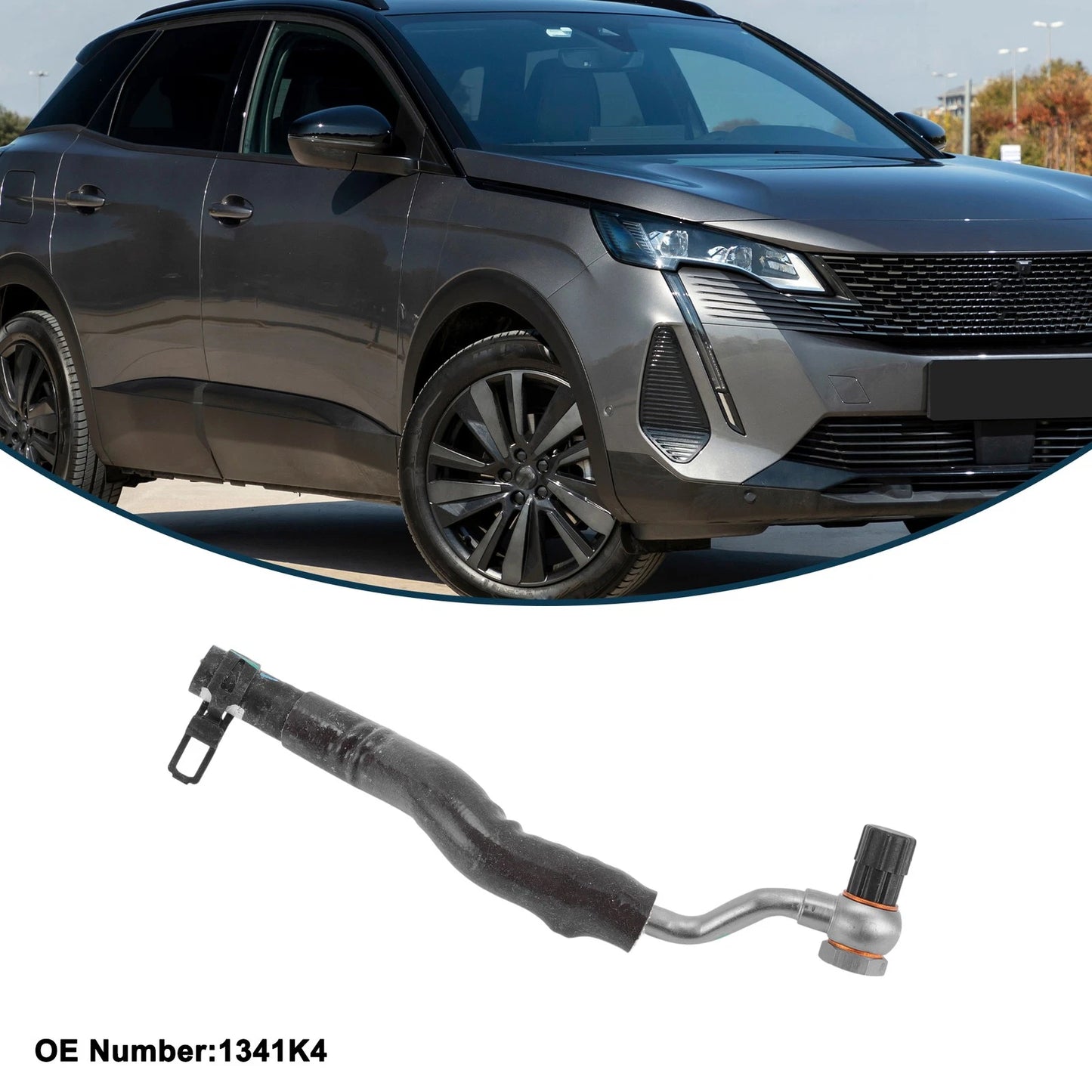 Radiator Hose for Peugeot 3008 (2009-2016) Metal Rubber Coolant Pipe